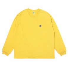 画像1: CHALLENGER/L/S PIGMENT C PATCH TEE（YELLOW）［ピグメント"C"パッチ長袖T-26春夏］ (1)