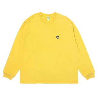 【CHALLENGER】PIGMENT【C】パッチ ロンT　size　L CHALLENGER/L/S PIGMENT C PATCH TEE（YELLOW）［ピグメント