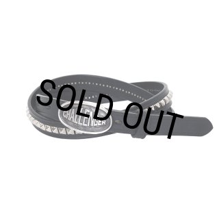 CHALLENGER/LEATHER BELT（BLACK/SILVER）［レザーベルト-26春夏］ - JONAS