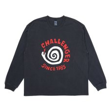 画像1: CHALLENGER/L/S PIGMENT SPIRAL SNAKE TEE（PEPPER BLACK）［ピグメントスパイラルスネーク長袖T-26春夏］ (1)