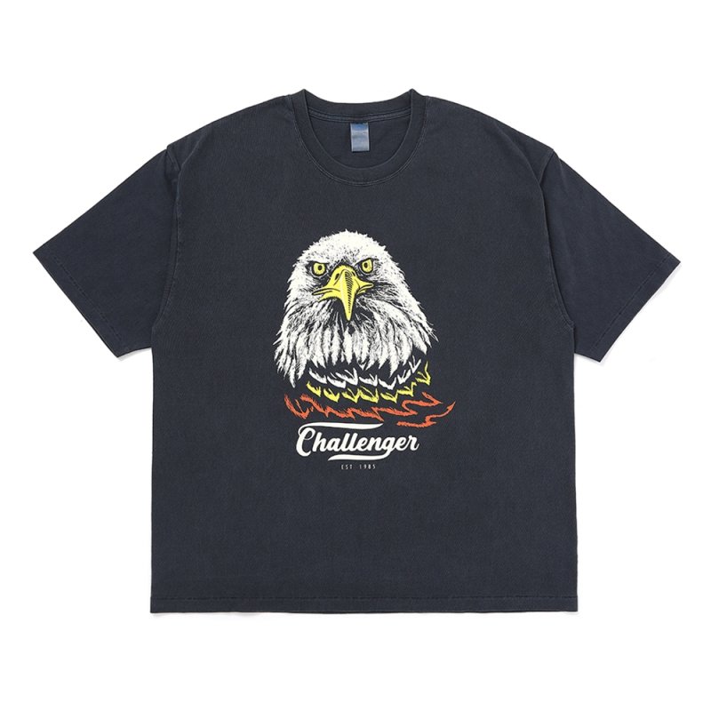 画像1: CHALLENGER/EAGLE TEE（PEPPER BLACK）［イーグルT-26春夏］