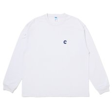 画像1: CHALLENGER/L/S PIGMENT C PATCH TEE（WHITE）［ピグメント"C"パッチ長袖T-26春夏］ (1)