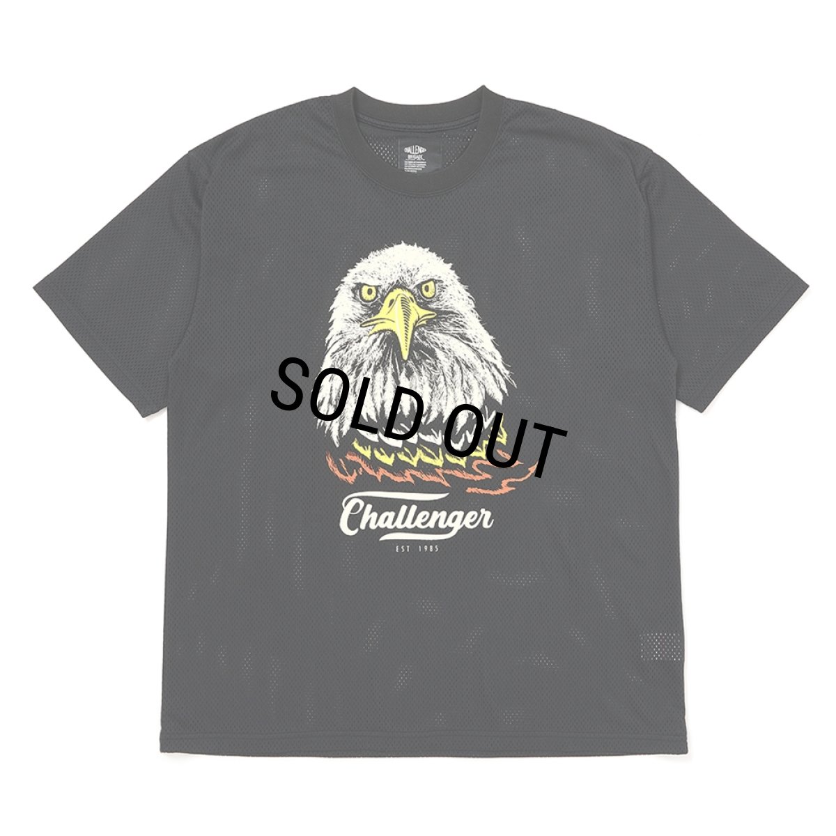 画像1: CHALLENGER/EAGLE DRY MESH TEE（BLACK）［イーグルドライメッシュT-26春夏］ (1)