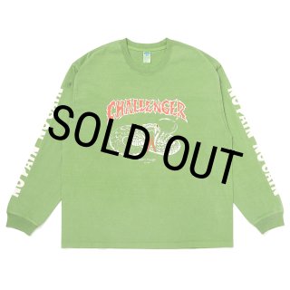 CHALLENGER/L/S PIGMENT SNAKE TEE（GREEN）［ピグメントスネーク長袖T