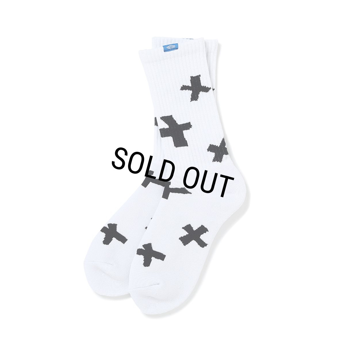 画像1: CHALLENGER/CROSS SOCKS（WHITE）［クロスソックス-26春夏］ (1)