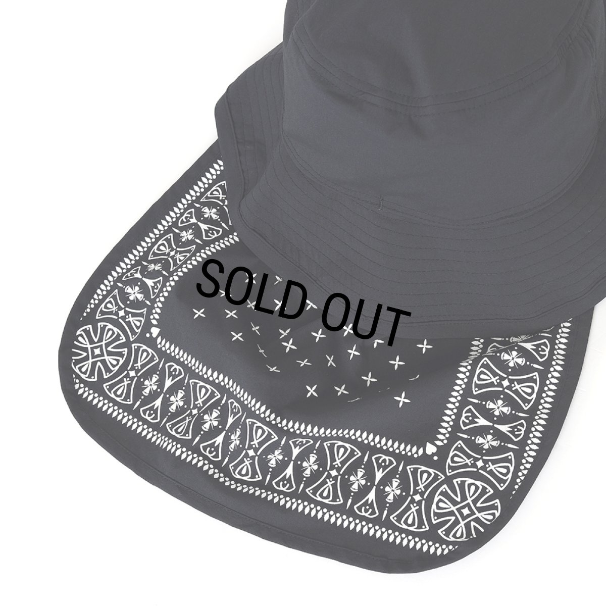 画像6: CHALLENGER/BANDANA BEACH HAT（BLACK）［バンダナビーチハット-26春夏］ (6)