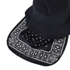 画像6: CHALLENGER/BANDANA BEACH HAT（BLACK）［バンダナビーチハット-26春夏］ (6)