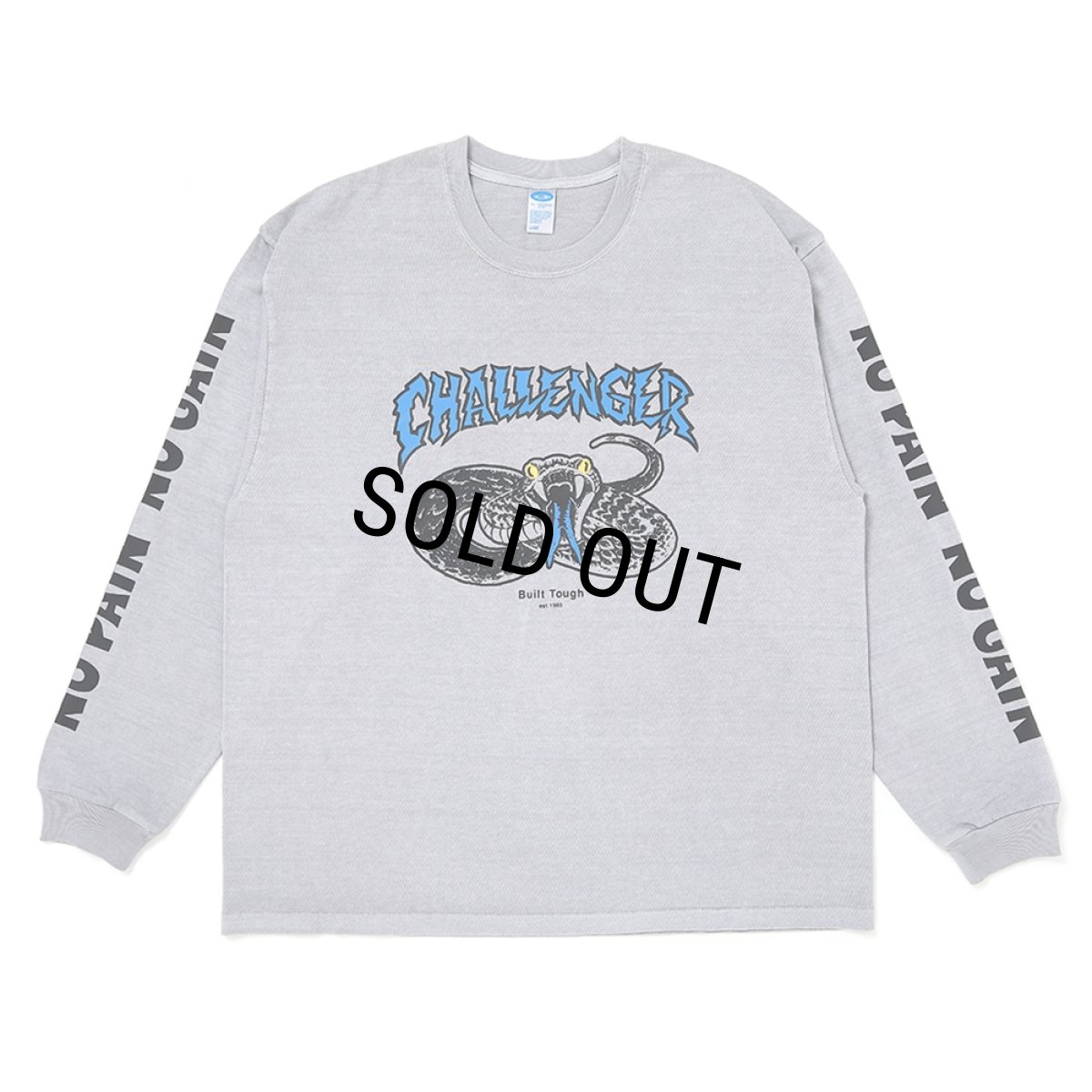 画像1: CHALLENGER/L/S PIGMENT SNAKE TEE（GRAY）［ピグメントスネーク長袖T-26春夏］ (1)