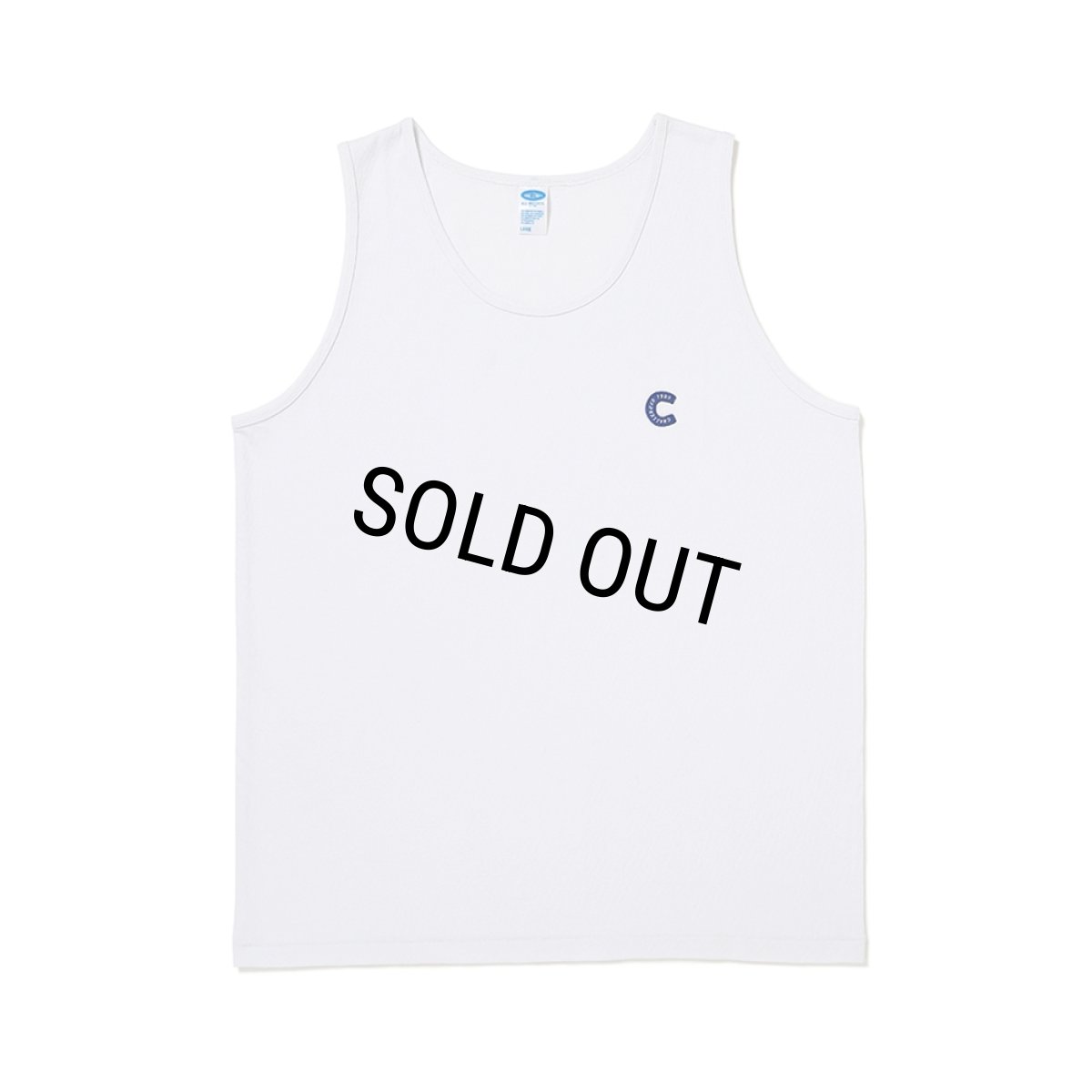画像1: CHALLENGER/PIGMENT C PATCH TANK（WHITE）［ピグメント"C"パッチタンク-26春夏］ (1)