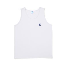 画像1: CHALLENGER/PIGMENT C PATCH TANK（WHITE）［ピグメント"C"パッチタンク-26春夏］ (1)