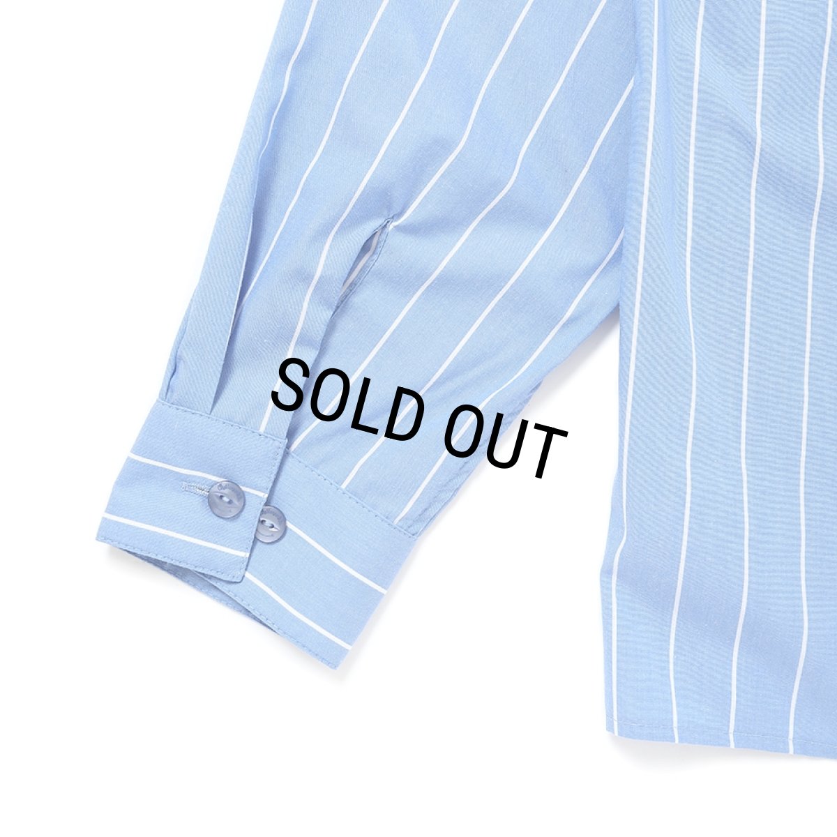 画像8: CHALLENGER/L/S STRIPE MECHANIC SHIRT（LT BLUE）［ストライプメカニックシャツ-26春夏］ (8)
