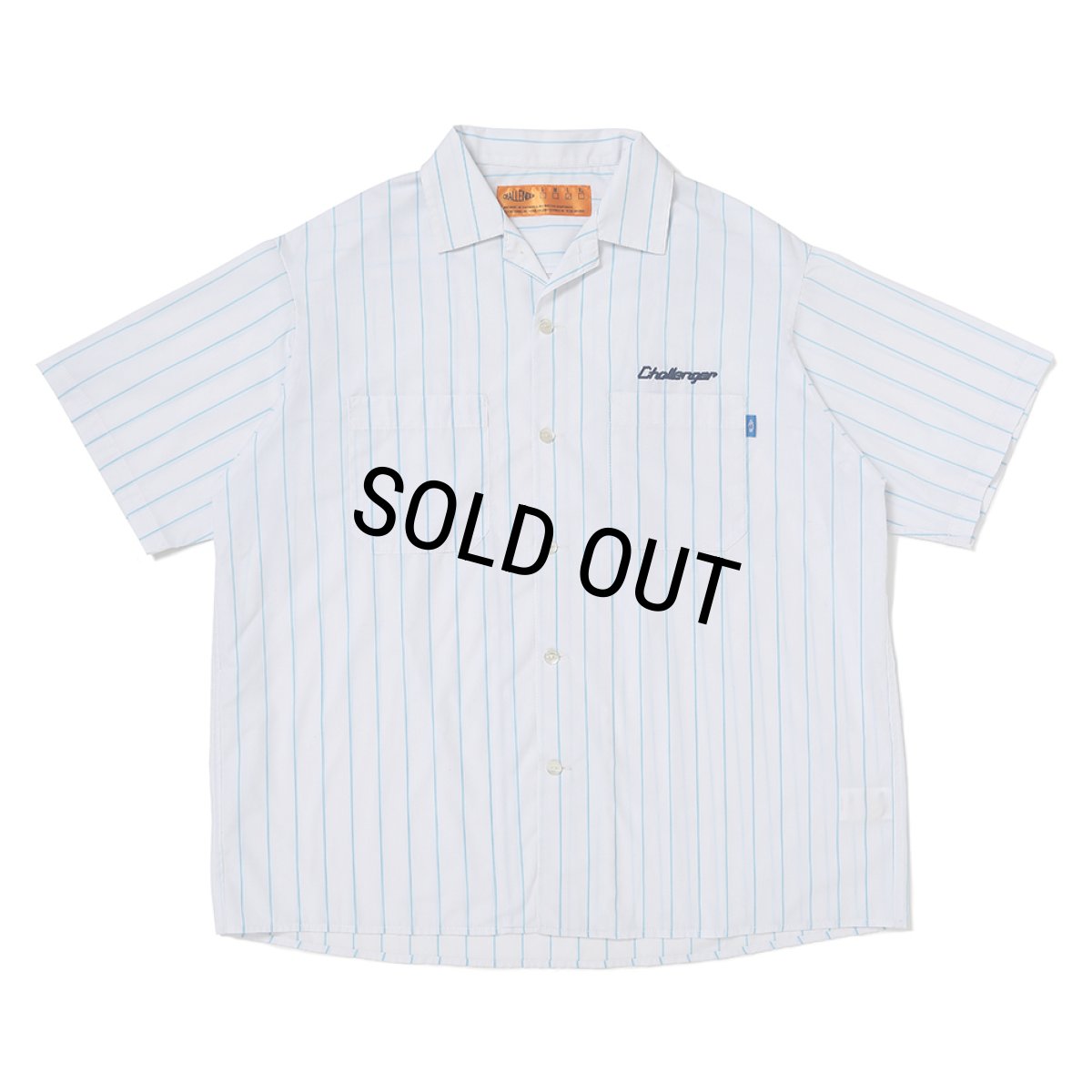 画像1: CHALLENGER/STRIPE MECHANIC SHIRTS（WHITE）［ストライプメカニックシャツ-26春夏］ (1)
