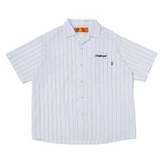 画像1: CHALLENGER/STRIPE MECHANIC SHIRTS（WHITE）［ストライプメカニックシャツ-26春夏］ (1)