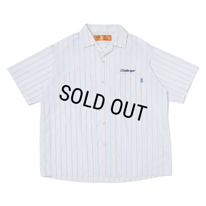 CHALLENGER/STRIPE MECHANIC SHIRTS（WHITE）［ストライプメカニック