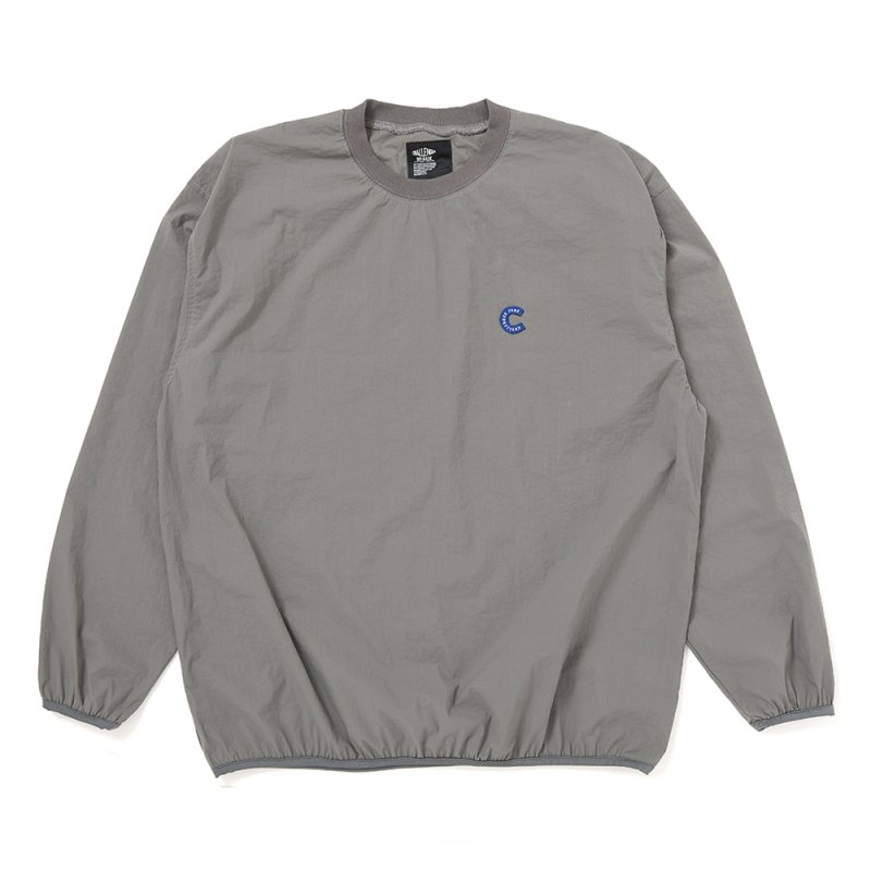 画像1: CHALLENGER/L/S C PATCH WIND CREW（GRAY）［"C"パッチウィンドクルー-26春夏］