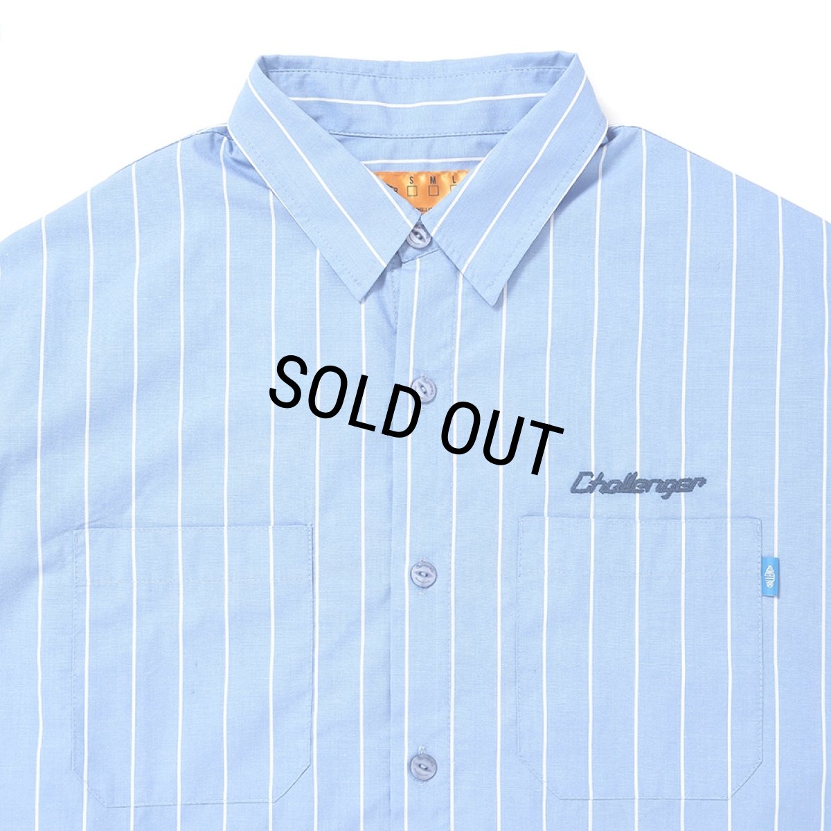 画像3: CHALLENGER/L/S STRIPE MECHANIC SHIRT（LT BLUE）［ストライプメカニックシャツ-26春夏］ (3)