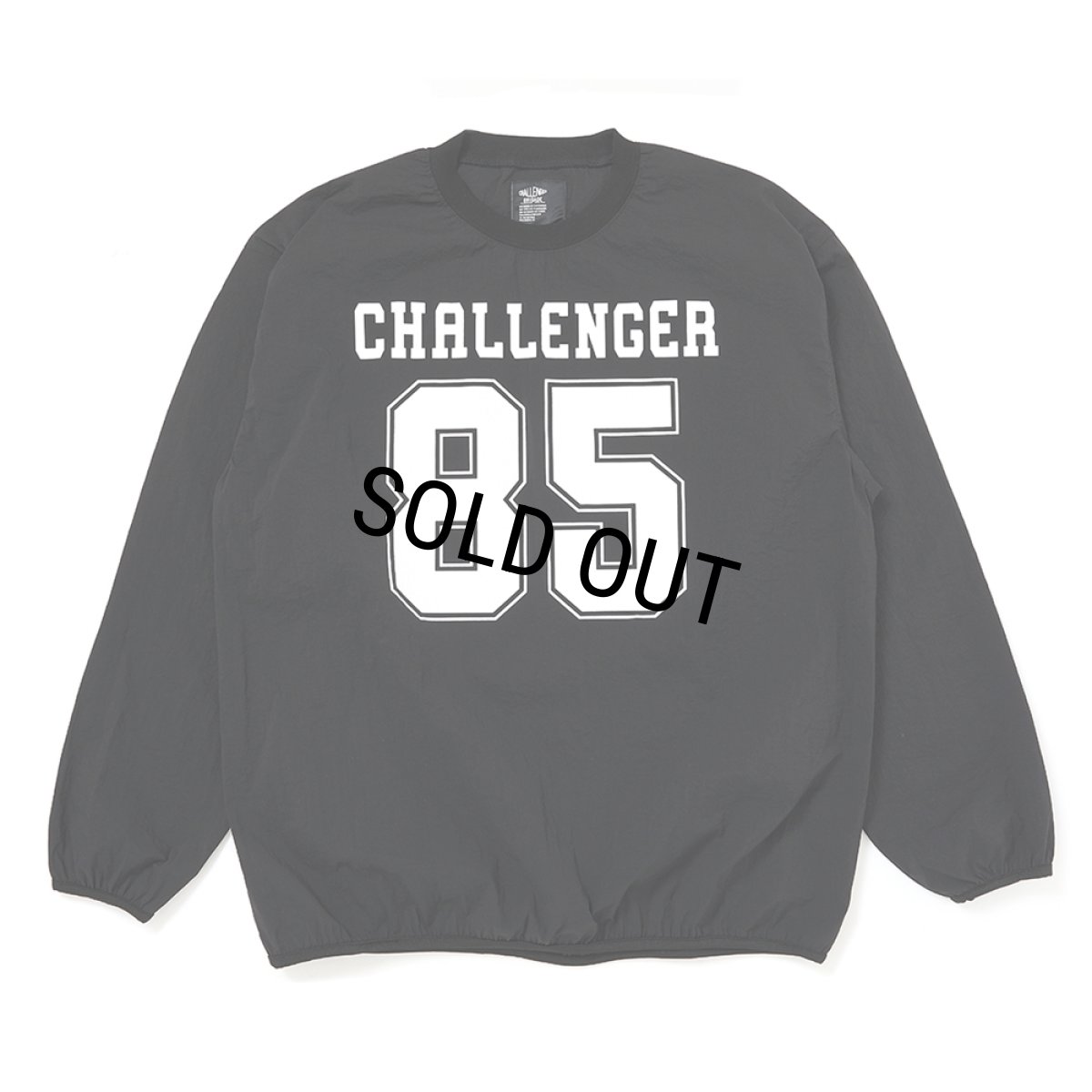 画像1: CHALLENGER/L/S NUMBERS WIND CREW（BLACK）［ナンバーズウィンドクルー-26春夏］ (1)