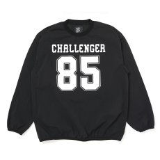 画像1: CHALLENGER/L/S NUMBERS WIND CREW（BLACK）［ナンバーズウィンドクルー-26春夏］ (1)
