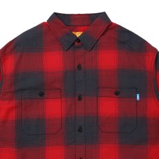 画像3: CHALLENGER/L/S SHADOW CHECK SHIRT（RED）［シャドーチェックシャツ-26春夏］ (3)