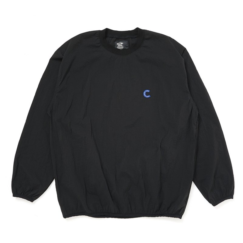 画像1: CHALLENGER/L/S C PATCH WIND CREW（BLACK）［"C"パッチウィンドクルー-26春夏］