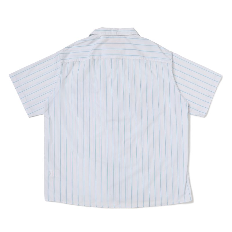画像2: CHALLENGER/STRIPE MECHANIC SHIRTS（WHITE）［ストライプメカニックシャツ-26春夏］