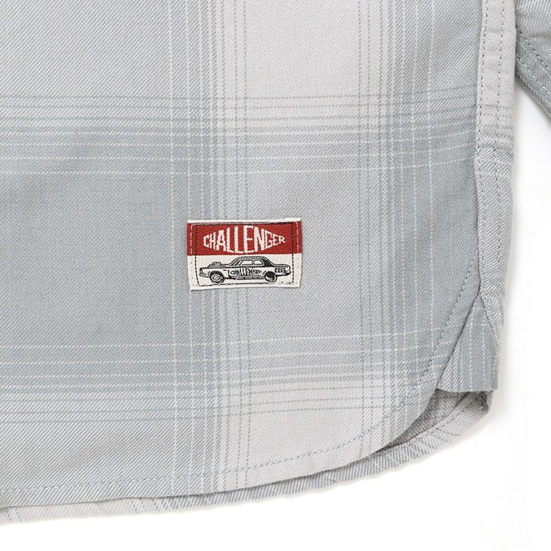 画像3: CHALLENGER/L/S SHADOW CHECK SHIRT（GRAY）［シャドーチェックシャツ-26春夏］