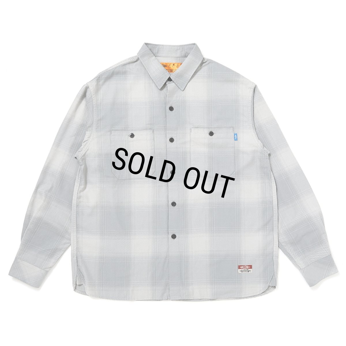 画像1: CHALLENGER/L/S SHADOW CHECK SHIRT（GRAY）［シャドーチェックシャツ-26春夏］ (1)