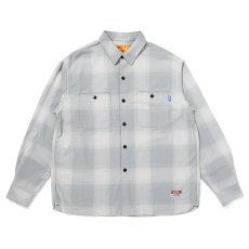 画像1: CHALLENGER/L/S SHADOW CHECK SHIRT（GRAY）［シャドーチェックシャツ-26春夏］ (1)