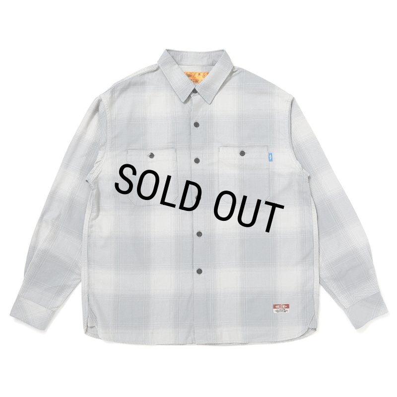CHALLENGER/L/S SHADOW CHECK SHIRT（GRAY）［シャドウチェックシャツ