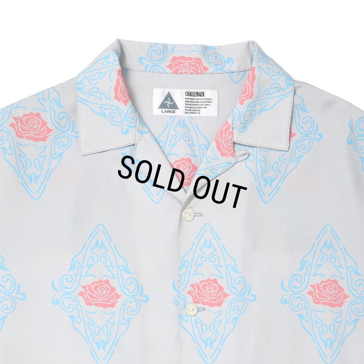 画像3: CHALLENGER/ROSE SHIRT（GRAY）［ローズシャツ-26春夏］ (3)