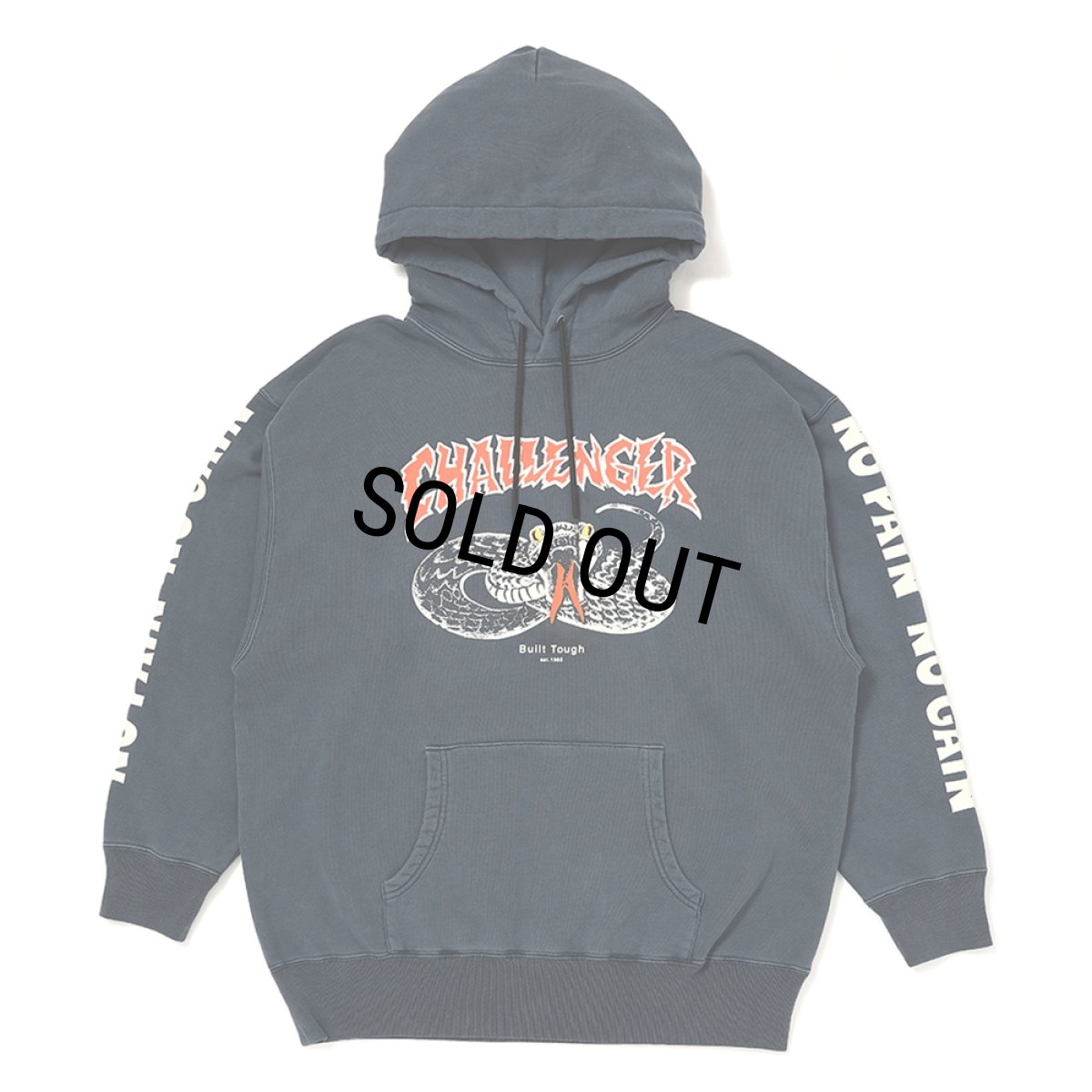 画像1: CHALLENGER/SNAKE HOODIE（PEPPER BLACK）［スネークフーディー-26春夏］ (1)