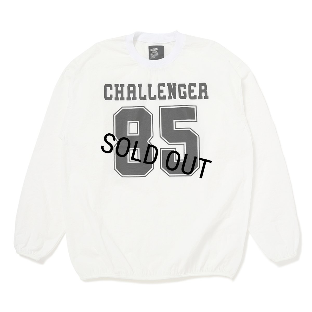 画像1: CHALLENGER/L/S NUMBERS WIND CREW（WHITE）［ナンバーズウィンドクルー-26春夏］ (1)