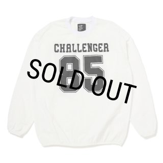 CHALLENGER/L/S NUMBERS WIND CREW（WHITE）［ナンバーズウィンド