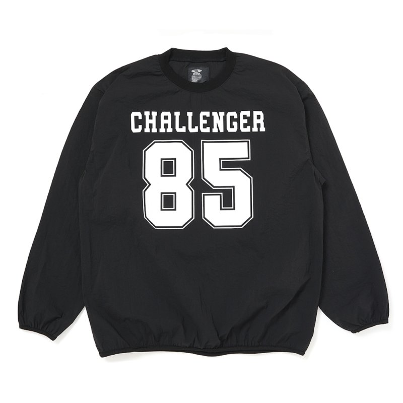 画像1: CHALLENGER/L/S NUMBERS WIND CREW（BLACK）［ナンバーズウィンドクルー-26春夏］