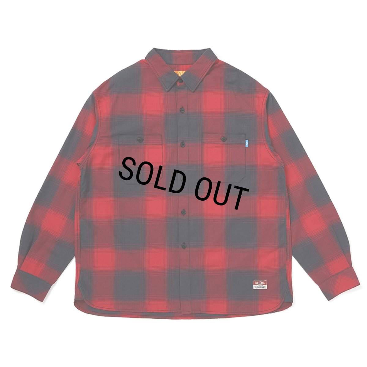 画像1: CHALLENGER/L/S SHADOW CHECK SHIRT（RED）［シャドウチェックシャツ-26春夏］ (1)