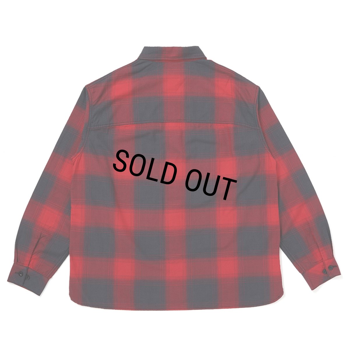 画像2: CHALLENGER/L/S SHADOW CHECK SHIRT（RED）［シャドウチェックシャツ-26春夏］ (2)