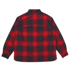 画像2: CHALLENGER/L/S SHADOW CHECK SHIRT（RED）［シャドーチェックシャツ-26春夏］ (2)