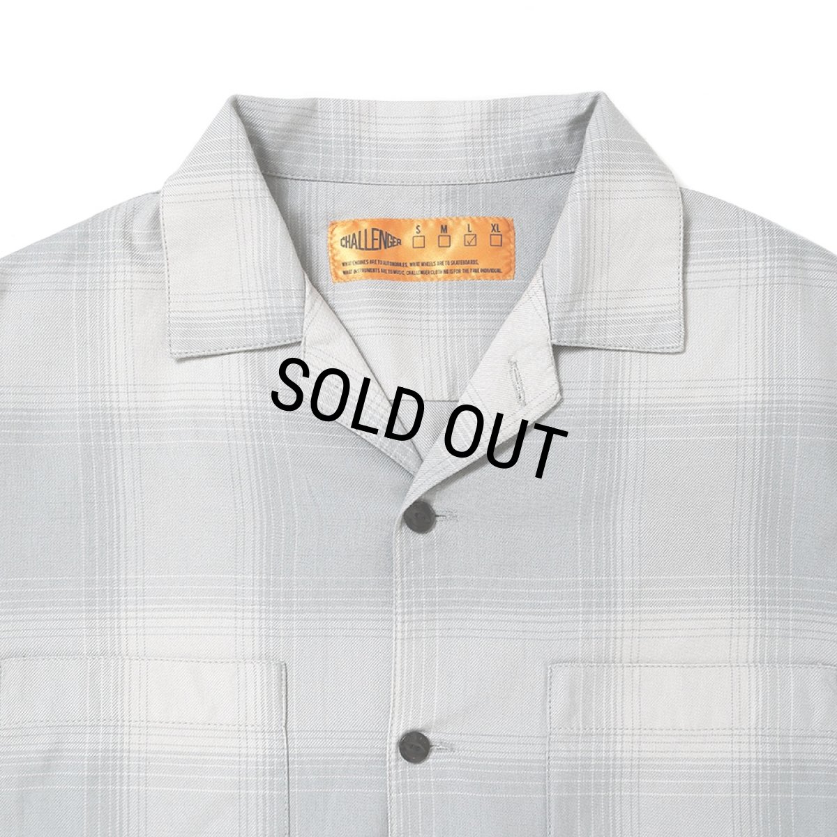 画像3: CHALLENGER/SHADOW CHECK SHIRT（GRAY）［シャドウチェックシャツ-26春夏］ (3)