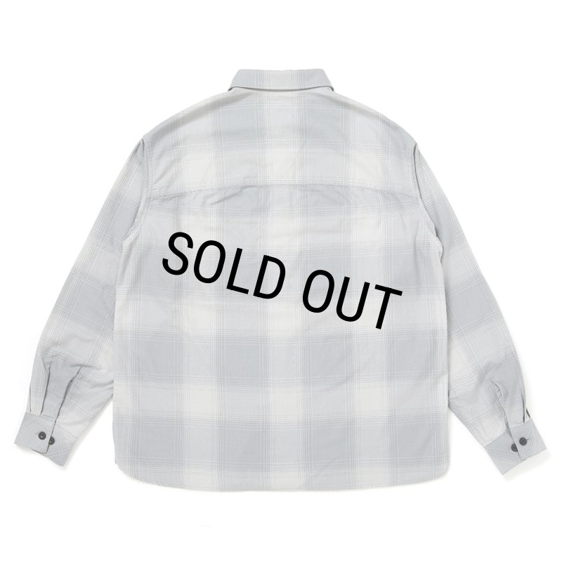 CHALLENGER オンブレチェックシャツ シャドーチェック CHALLENGER/L/S SHADOW CHECK SHIRT（GRAY）［シャドウチェックシャツ