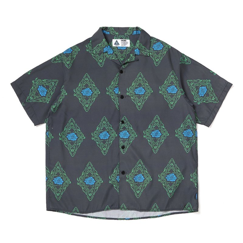 画像1: CHALLENGER/ROSE SHIRT（CHARCOAL）［ローズシャツ-26春夏］