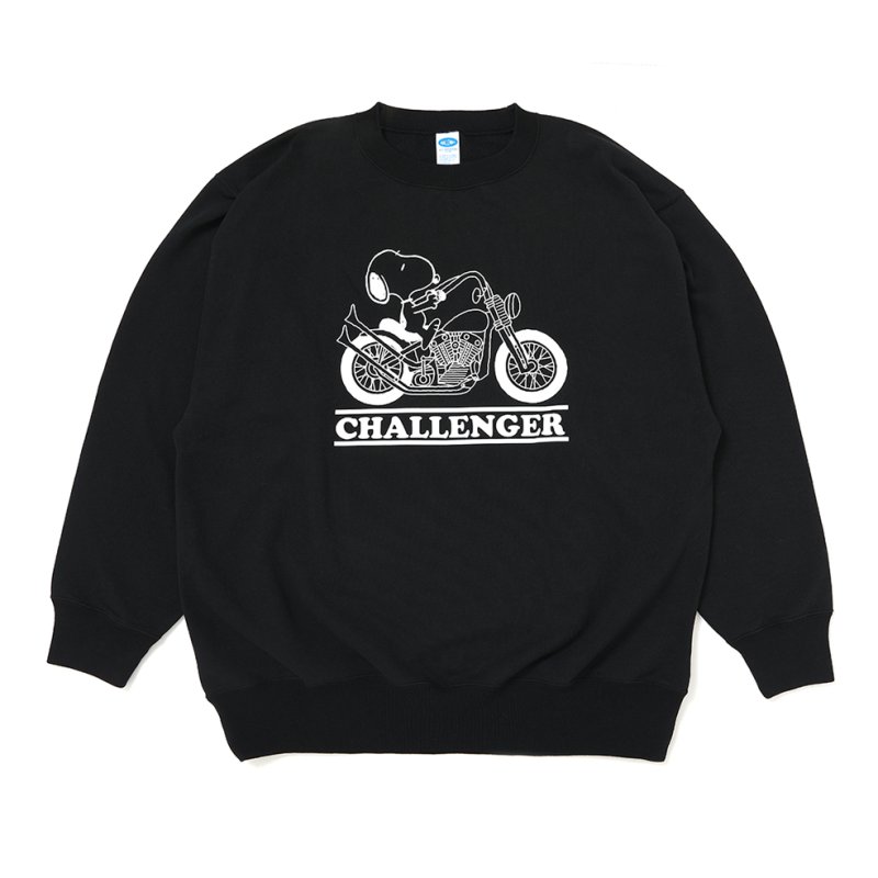 画像1: CHALLENGER/SNOOPY C/N SWEAT（BLACK）［スヌーピークルーネックスウェット-26春夏］