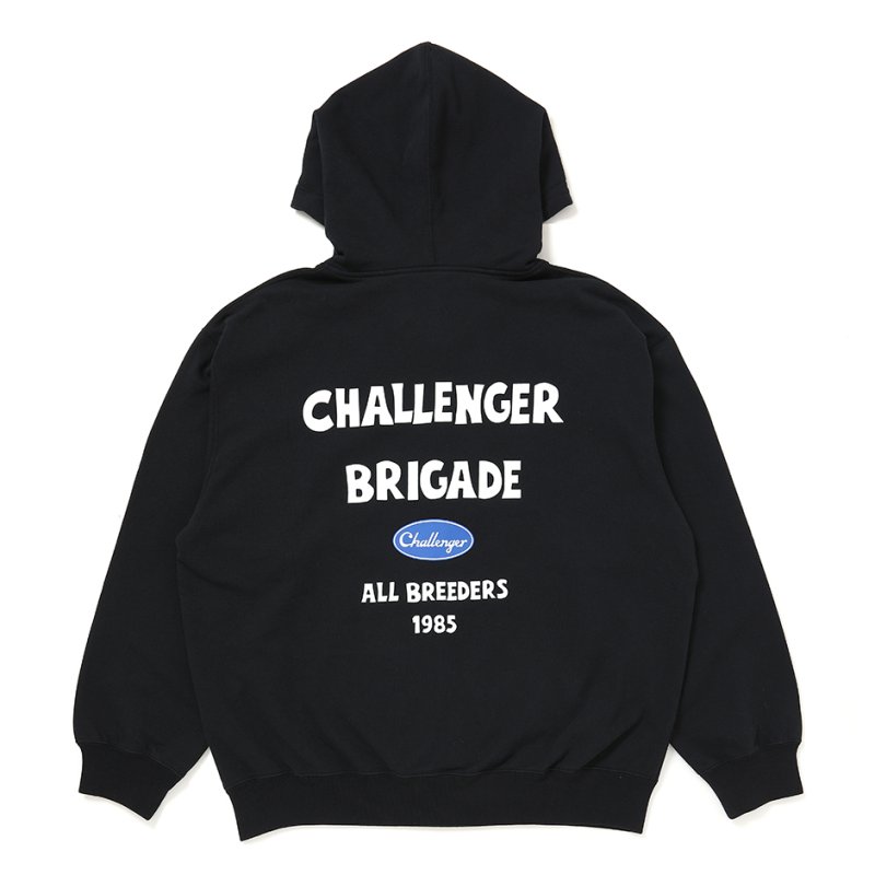 画像2: CHALLENGER/BRIGADE ZIP HOODIE（BLACK）［ブリゲイドジップフーディー-26春夏］