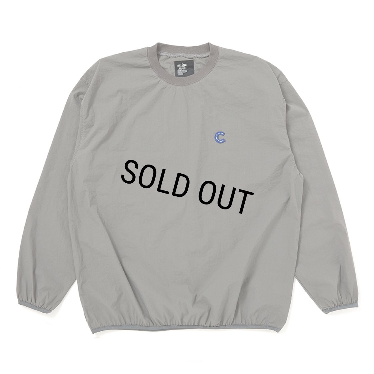 画像1: CHALLENGER/L/S C PATCH WIND CREW（GRAY）［"C"パッチウィンドクルー-26春夏］ (1)
