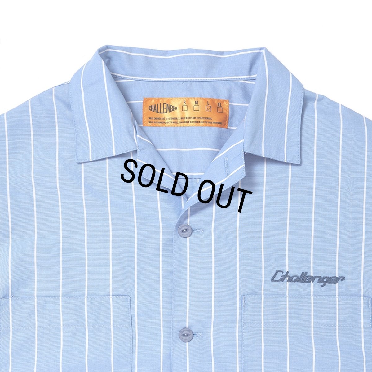 画像3: CHALLENGER/STRIPE MECHANIC SHIRTS（LT BLUE）［ストライプメカニックシャツ-26春夏］ (3)