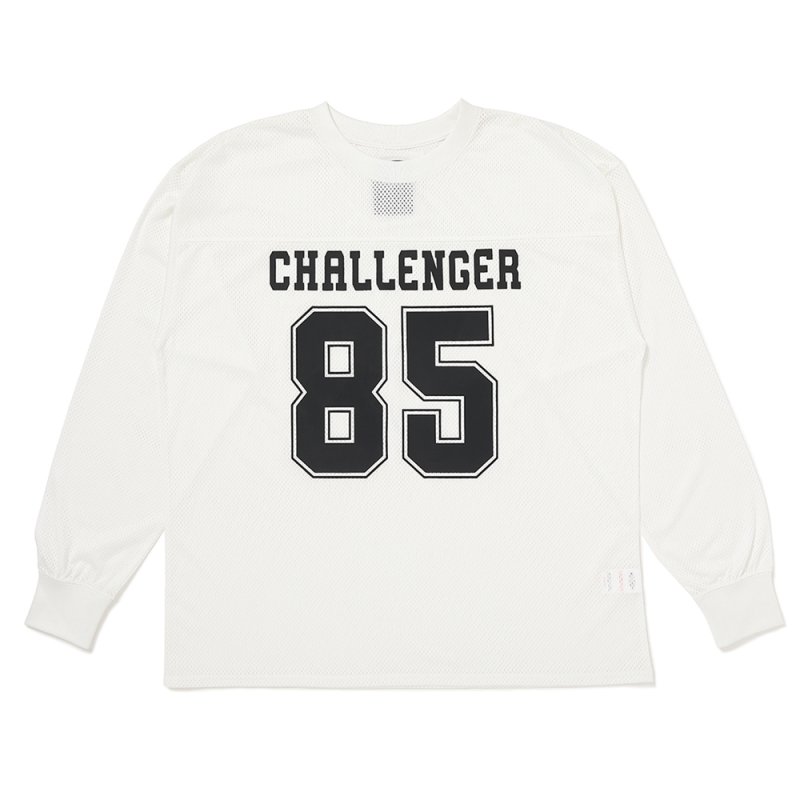 画像1: CHALLENGER/L/S NUMBERS DRY MESH TEE（WHITE）［ナンバーズドライメッシュ長袖T-26春夏］