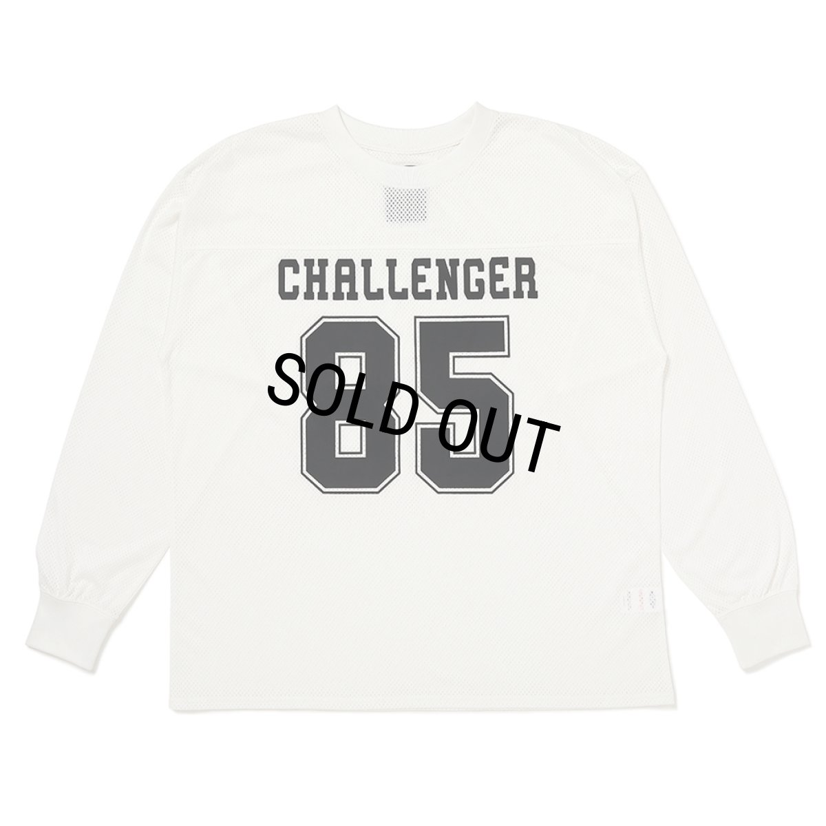 画像1: CHALLENGER/L/S NUMBERS DRY MESH TEE（WHITE）［ナンバーズドライメッシュ長袖T-26春夏］ (1)