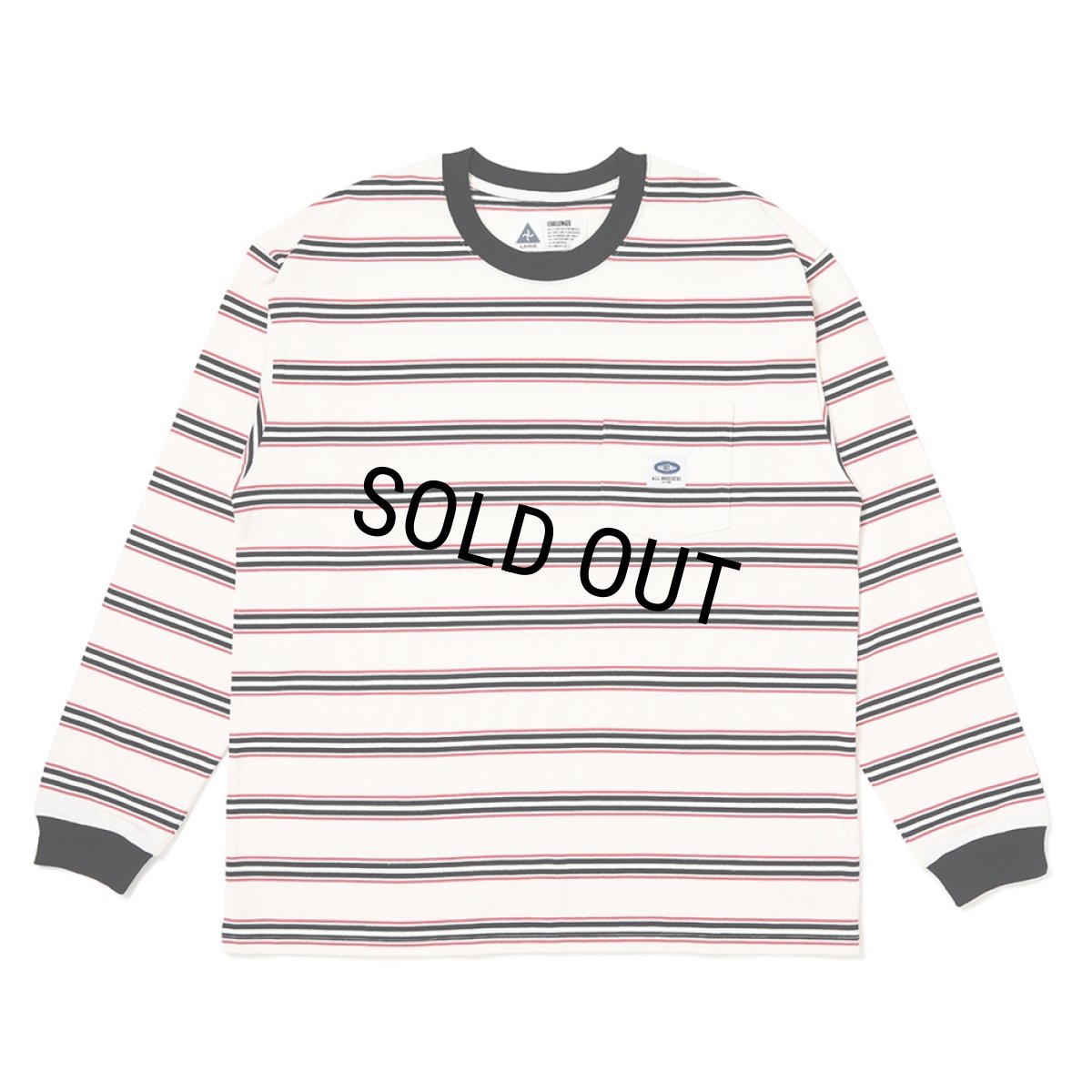 画像1: CHALLENGER/L/S AUTHENTIC BORDER TEE（WHITE）［オーセンティックボーダー長袖T-26春夏］ (1)