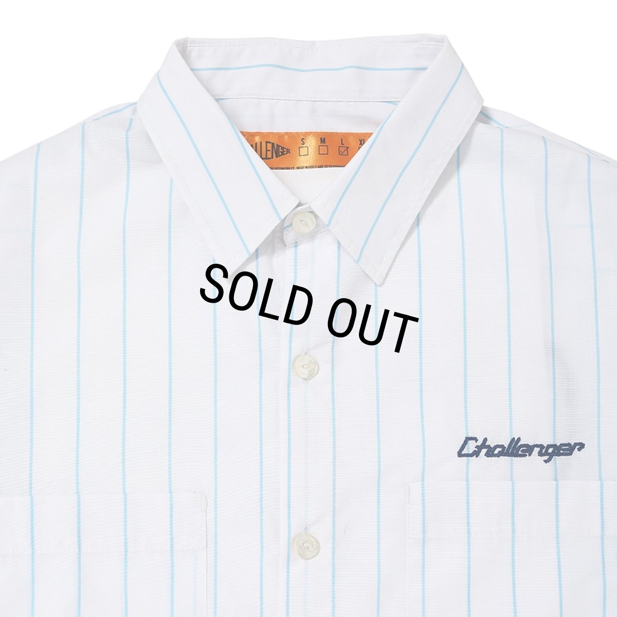 画像3: CHALLENGER/L/S STRIPE MECHANIC SHIRT（WHITE）［ストライプメカニックシャツ-26春夏］ (3)