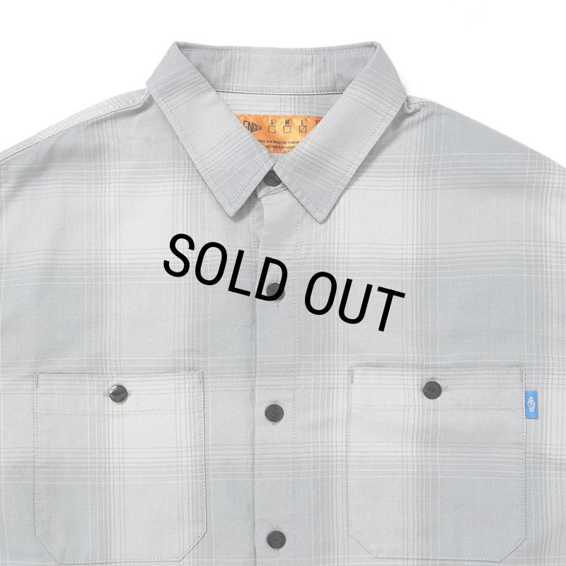 CHALLENGER/L/S SHADOW CHECK SHIRT（GRAY）［シャドウチェックシャツ