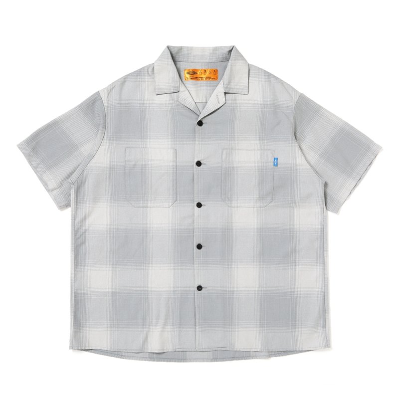 画像1: CHALLENGER/SHADOW CHECK SHIRT（GRAY）［シャドウチェックシャツ-26春夏］